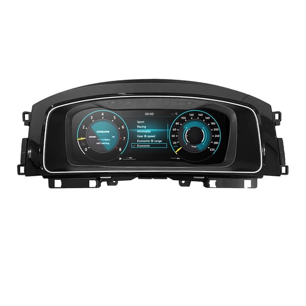 Digital Dashboard Cluster, 12,3-tommer Skærm, Flersproget Support, Golf 7 7.5