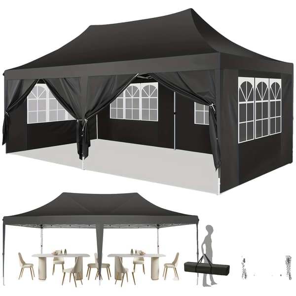 Gazebo, Vandtæt, UV-beskyttelse, Sort