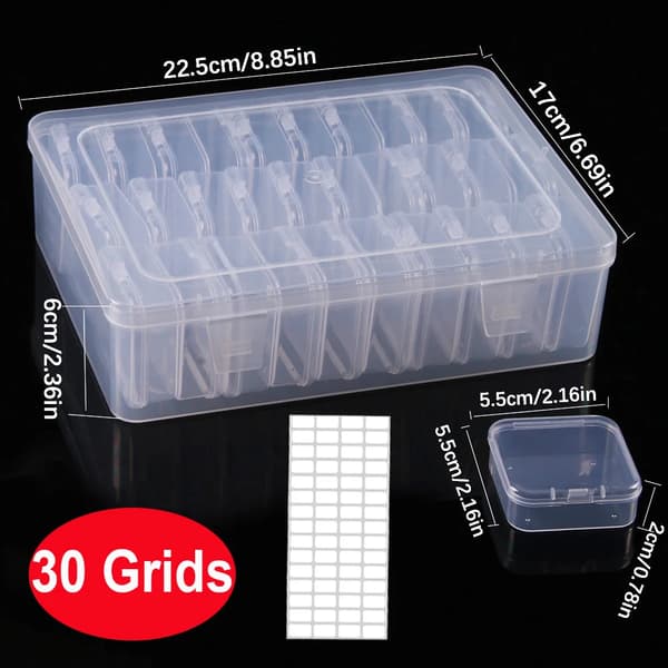 Förvaringslåda, Mångsidig Fackdesign, Hållbart Plastmaterial, 30 Grids