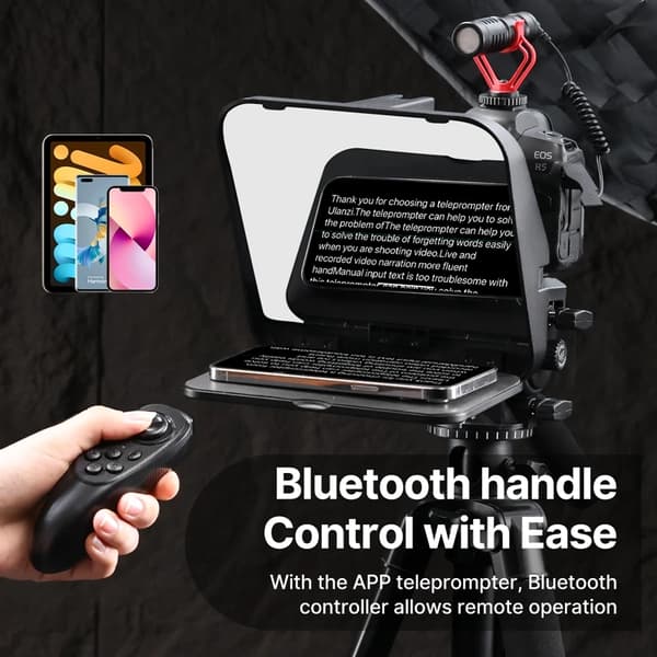 Teleprompter, Bärbar Design, Universell Kompatibilitet, RT02