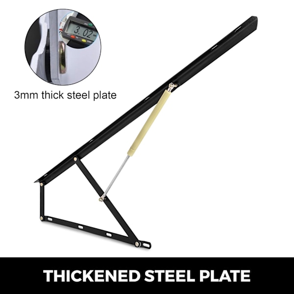 Tungt lyftmekanism för säng - Stålmaterial, pneumatiska gasstänger & förborrade hål 5ft 152cm