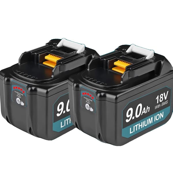 Ersättningsbatteri, 9Ah kapacitet, 18V spänning, 2 PCS 9Ah Batteri