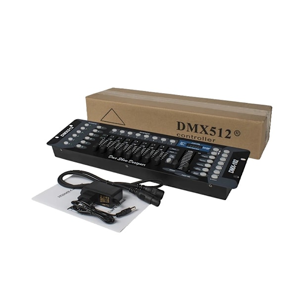 DMX-controller, 192 DMX-kanaler, 8 programmerbare scener, EU stik