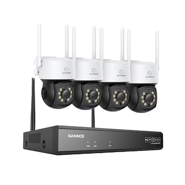 5MP Wi-Fi Övervakningskit, Pan & Tilt, Nattsyn,4 stycken 0TB 4PCS 0TB 4PCS 0TB