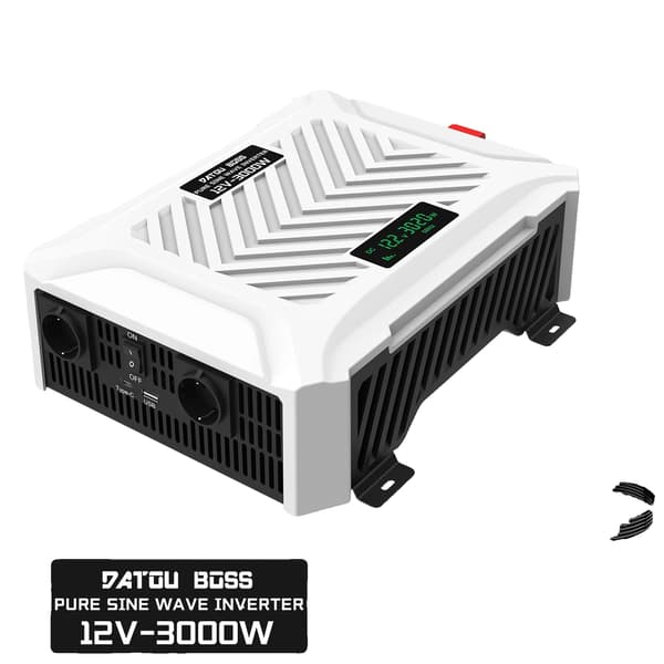 DATOUBOSS Puhdas Sinimuotoinen Invertteri, Nopea USB-lataus, PSWE3000W-12V-A