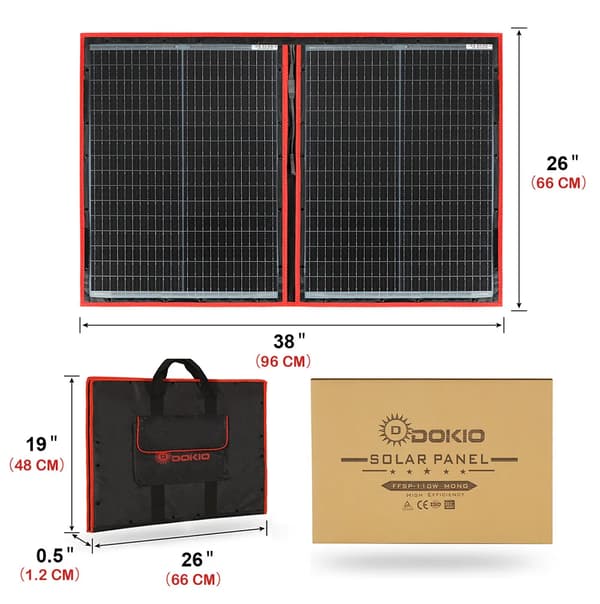 Bärbart solpanelset, 200W effektutgång, flexibel och hopfällbar design, 200W solpaneluppsättning