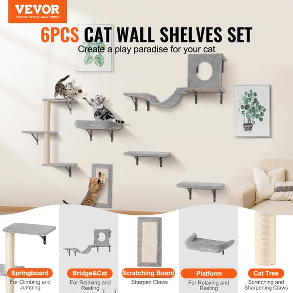 Katteshelves, Robust Design, Tre-niveau Struktur, 6stk