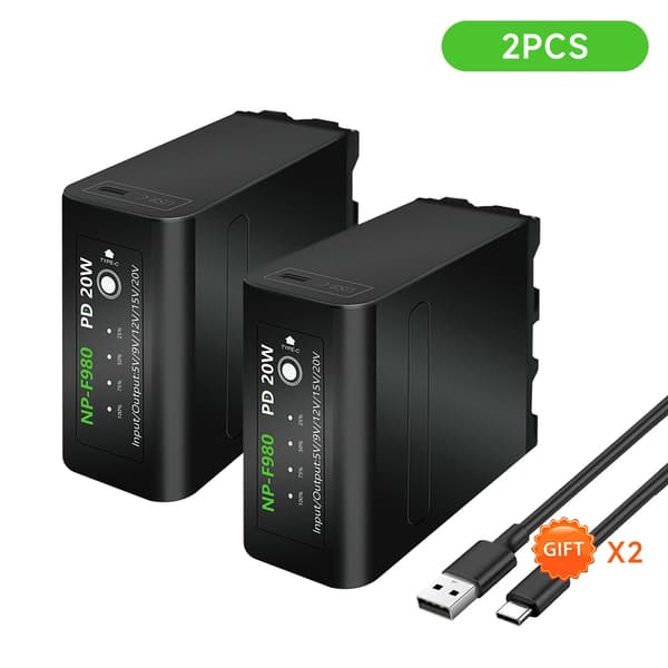 Akku, 10800mAh kapasiteetti, USB-ladattava, 2Kpl