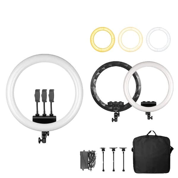 Ring Light, Dæmpbar Lysstyrke, 360° Rotation