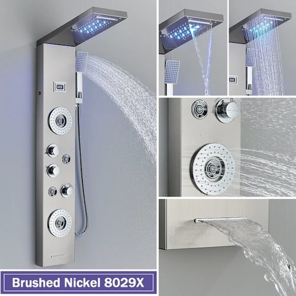 Brusekolonne, LED-regnvejr, massagestråle E