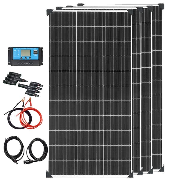 Solpanel Kit, 12V/24V, Flere Strømmuligheder, Inkluderer Laderegulator, 12V 480W sæt