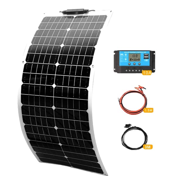 Fleksibel monokrystallinsk solcellepanel, høj effektivitet, holdbart design, 50W Kit Hvid