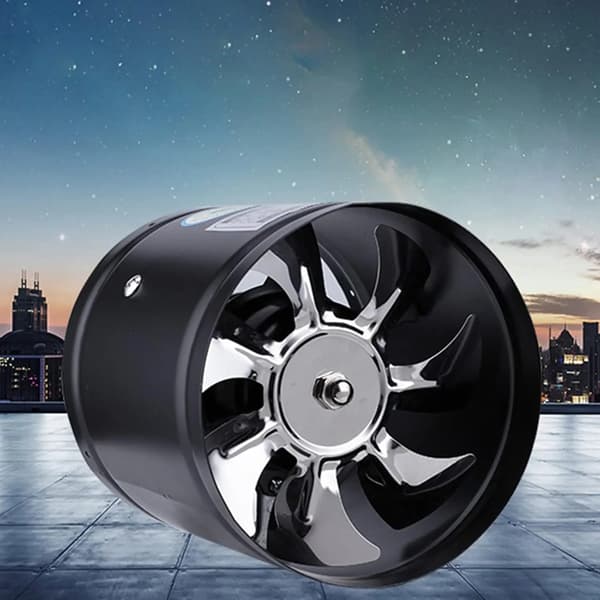 Inline Extractor Fan, 500㎡/h Luftvolumen, Lav støjdrift, sort