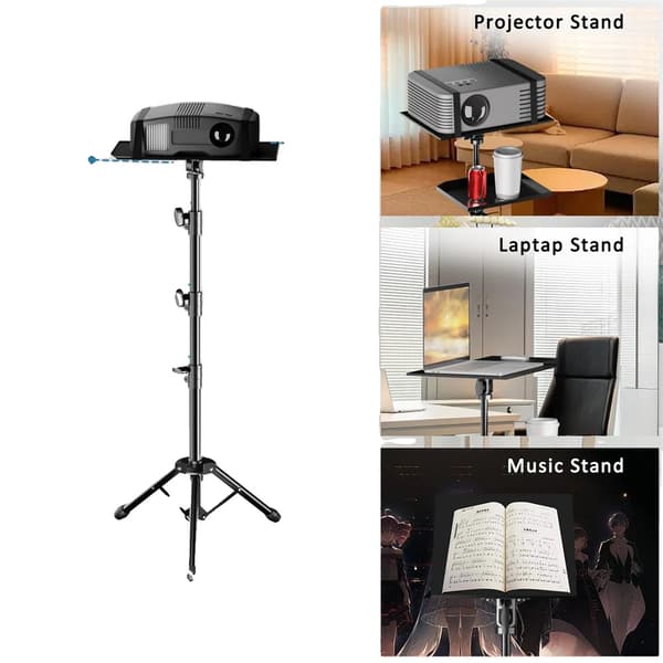 Projektørstand, Multi-vinkel Justerbar, 360° Roterende, 125cm
