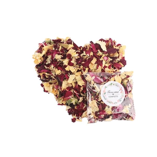 Naturligt Bröllopskonfetti, 100% Nedbrytbart, Perfekt för Brudduschar, Stil C-80Pcs
