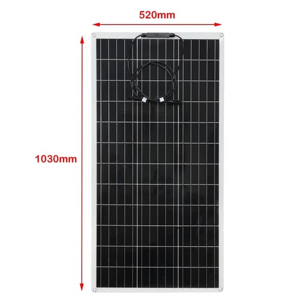 Solpanel, flexibel design, CE -certifierad,1030x520mm-PET