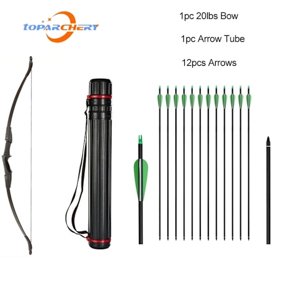 Ungdomsbåge för recurve, hopfällbar design, lämplig för nybörjarungdomar, 20lbs Set 2 20lbs Set 2 20lbs Set 2