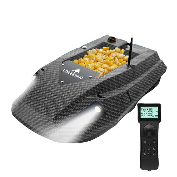 Bait Thrower, Dobbelt Positioneringssystem, Høj Batterikapacitet, D50B  Sort