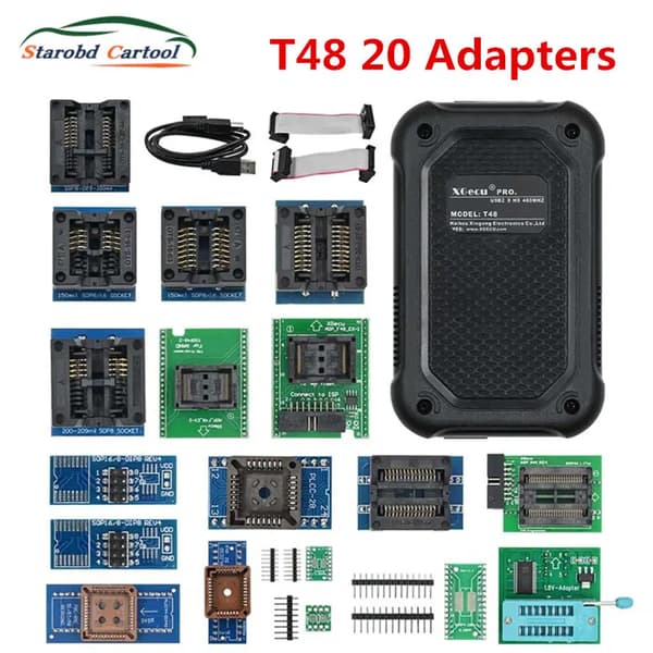 XGecu T48 Programmer, understøtter flere enheder, USB2.0-interface, lavt strømforbrug, T48 20 Adaptere