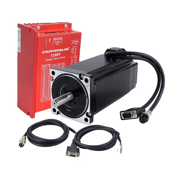 Stepper Motor, 12 Nm Holdemoment, Optisk Encoder, Ingen strømforsyning, 14mm