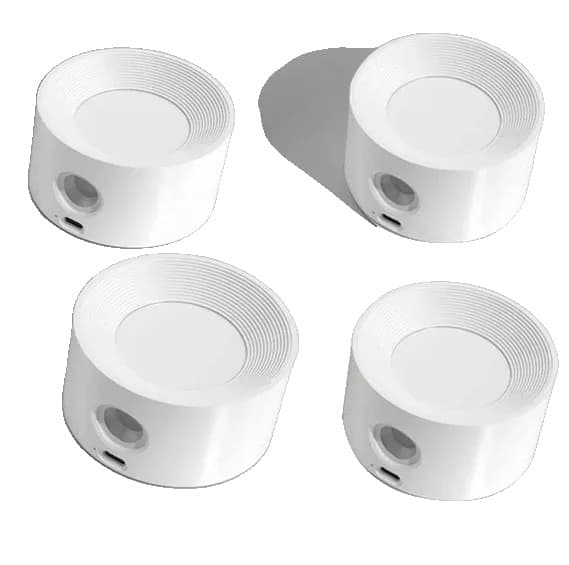 LED Vägglampa, Dimbar, Uppladdningsbart Batteri, vit-4st