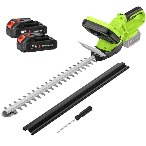 Trådlös elektrisk häcktrimmer, 500W effekt, 1500 varv/min, 51 cm bladlängd,2 Batteri