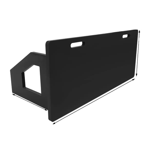 Fodboldtræningshjælp, Dobbeltvinklet Rebound Board, Bærbart Design, sort