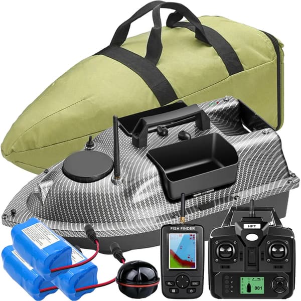 Fiskebåt, fjärrkontroll, dubbelmotor, GPS Båtset 2