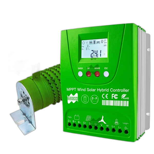 2000W Hybridi Tuuli-Aurinkolataussäädin MPPT - 30A/60A Akun tasauslaite Lifepo4 & Litiumille Wind1000W Solar1000W