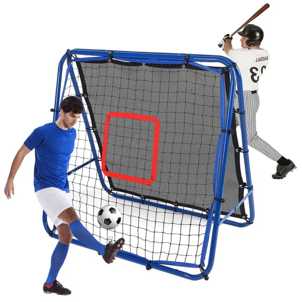 Fodbold Rebounder, Dobbelt-Sidet Design, Holdbar Konstruktion, Blå