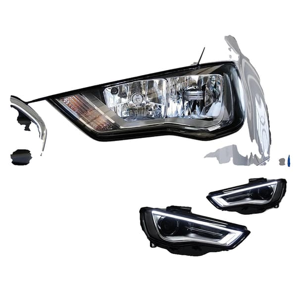 Strålkastarsats, kompatibel med A3 2013-16, LED-dagljus, multifunktionell design, För Original Halogen