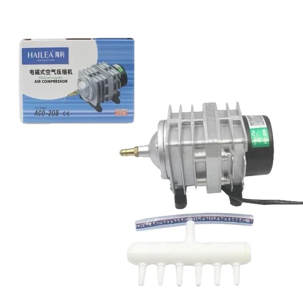 Luftkompressor, 70L/min Flow Rate, Ideel til Akvarier, ACO-208 25W, EU adapter 220V-50HZ-b