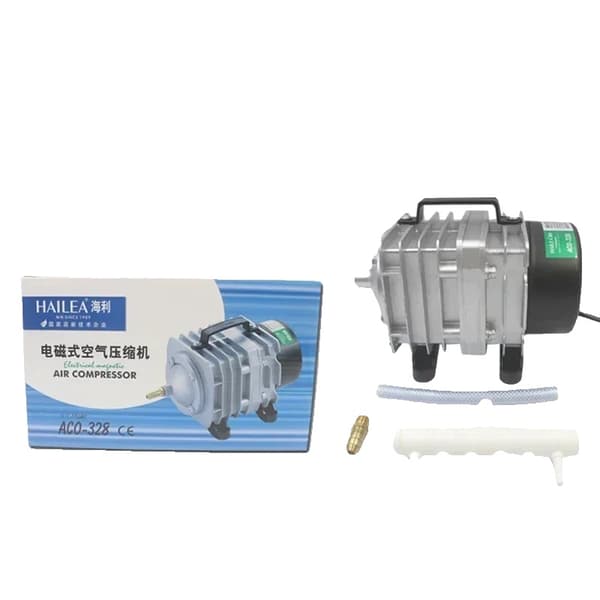 Oxygenpumpe, Rustfrit Stål, Egnet til Akvarier, ACO-328 60W, EU adapter 220V 50HZ