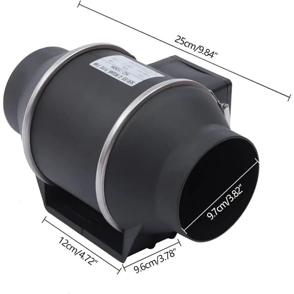 Udsugningsventilator, 220m³/h Luftstrøm, 35W Effekt, sort, EU