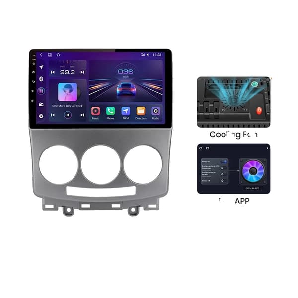 Carplay, Touchscreen-interface, Navigationssystem, kompatibel med Mazda 5 2005-2010 2010-2015, V1 Pro (2GB 64GB) A Cam