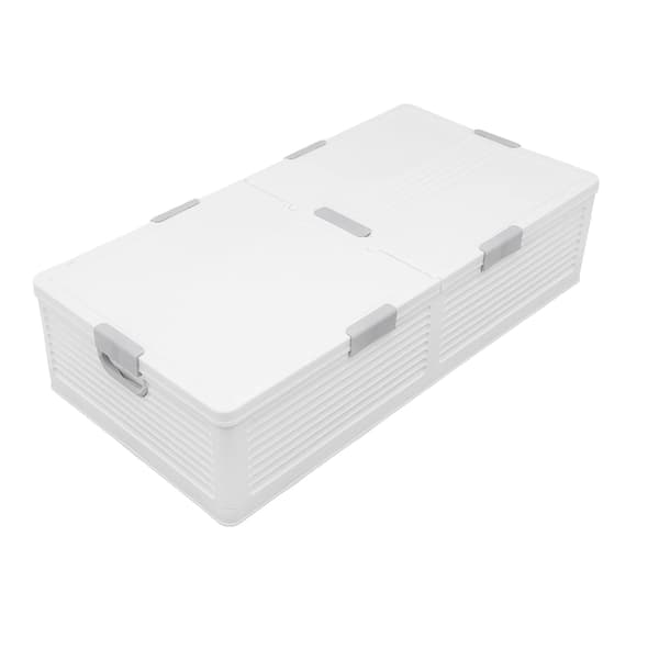 Opbevaringsboks, Holdbart Materiale, Pladsbesparende Design, HVID