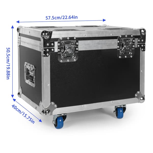 Flightcase, Holdbar Læderkonstruktion, Indbyggede Hjul, 1 pc flyvning, EU -stik