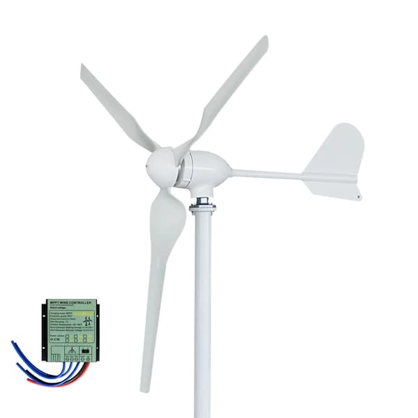 Vindmølle, Lav støjdrift, Nem installation, Med MPPT-controller, 3000W-b, 12V-a