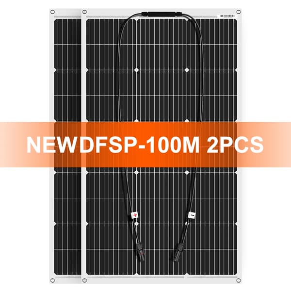 DOKIO Flexibelt Solpanel, 200W Maximal Effekt, Monokristallin Design,200W