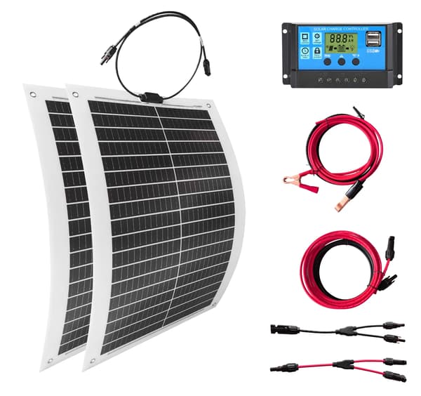 Solpanel, Høj Effektivitet, Letvægtsdesign, 2 PCS med kontrol
