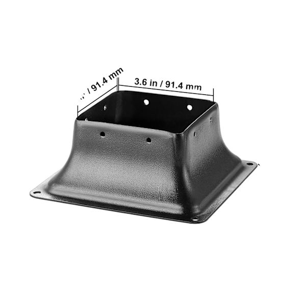 4x4 Stolpbas, Hållbart Kolstål, Enkel Installation, 6x6x2,4 tum Dimensioner,20 stycken 20 pcs 20 Pcs