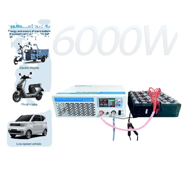 Batterikapacitetstestare, 6000W belastning, LCD-display, HT-DC50ABP