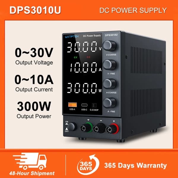 Justerbar DC-strömförsörjning, 0~32V utspänning, 0~10A ström,Svart DPS3010U, 220V
