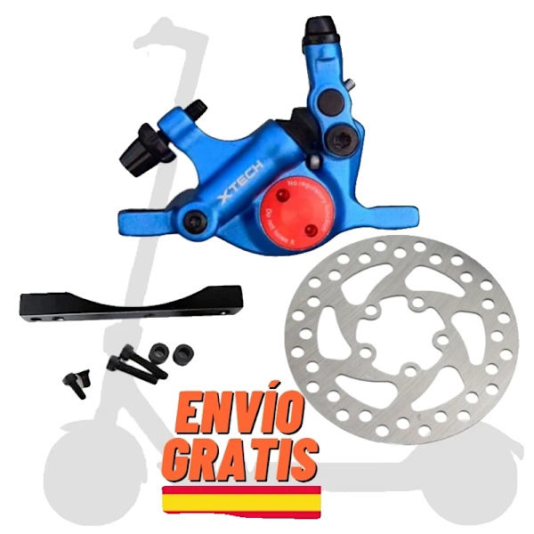 XTECH Semi-Hydraulisk Bromsok Kit, 120mm Skiva, Kompatibelt med Xiaomi M365/1S/Pro 2,Blå 120mm skivkit Blue 120mm disc Kit Blue 120mm disc Kit
