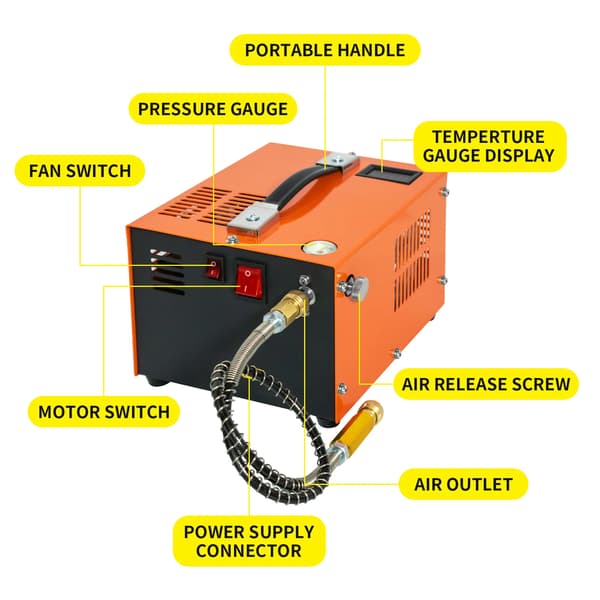 Luftkompressor, 4500psi, Pneumatisk Dykpumpe