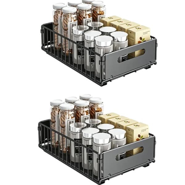 Opbevaringsorganisator, Justerbar Højde, Holdbart Design, Type-B-2Stk, 2-niveau-b