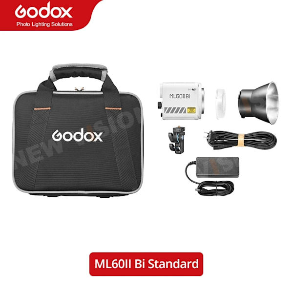 Godox ML60II BI, säädettävä värintoisto 2800K-6500K, CE-sertifioitu valokuvausstrobe-valaistus.,ML60II Bi ML60II Bi ML60II Bi