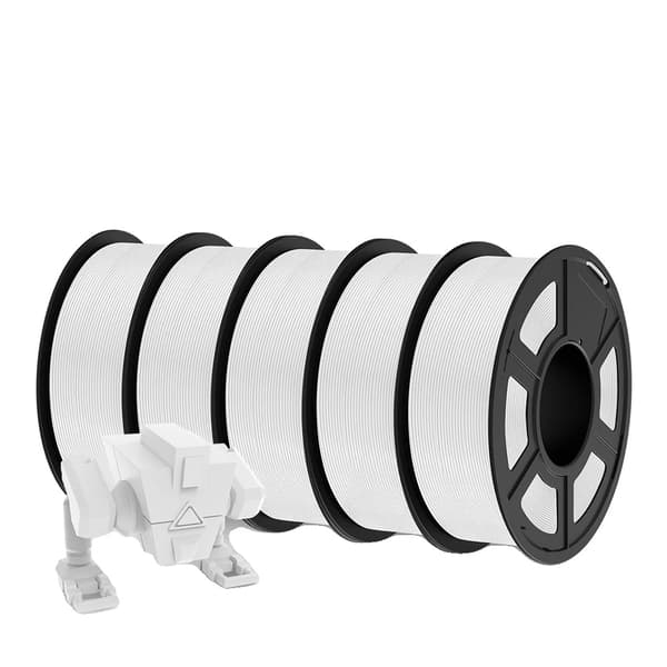 PLA Plus 3D-filament, 1,75 mm diameter, 1,1 kg vikt,PLA plus Vit 5st