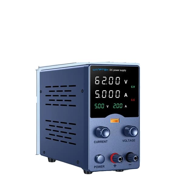 Laboratoriovoimala, säädettävä jännite, USB-ulostulo, GA605L 62V 5A
