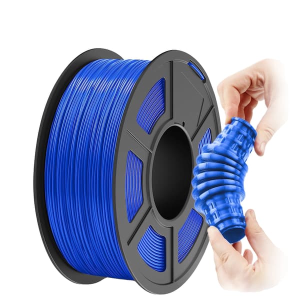 TPU-filament, 1,75 mm diameter, 1 kg vikt, flexibelt material, BLÅ